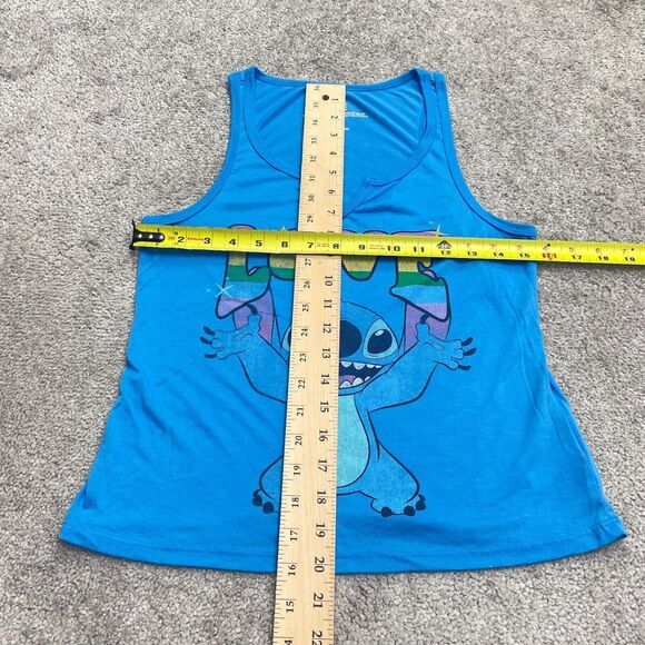 Disney Pride Collection Stitch Graphic Tank Top Womens XS Blue LGBTQIA Sleepwear - Picture 6 of 11